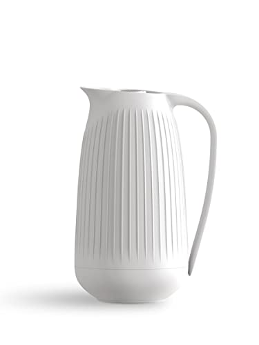 Kähler Pot isotherme 1,0 l Hammershøi fonction bouton pour thé et café, blanc