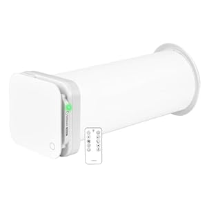 Turbionaire Trend HRV 150 WM Dezentrale Wohnraumlüftung mit Keramik-Wärmerückgewinnung, Feuchtigkeitssensor, Fernbedienung, Timer, Schlafmodus, 8 Lüftungsstufen, 3 Jahre Garantie, 158 mm