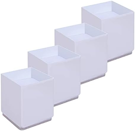 RCHYFEED Furniture Risers 2 inches Metal, 4 Pack Bed Riser Heavy Duty Carbon Steel Adds 2 inch Height to Furniture Leg Saving Space, Sofa Chair Table Risers with Edge Guard Lifts, Supports 10000 lbs