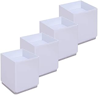 RCHYFEED Furniture Risers 2 inches Metal, 4 Pack Bed Riser Heavy Duty Carbon Steel Adds 2 inch Height to Furniture Leg Saving Space, Sofa Chair Table Risers with Edge Guard Lifts, Supports 10000 lbs