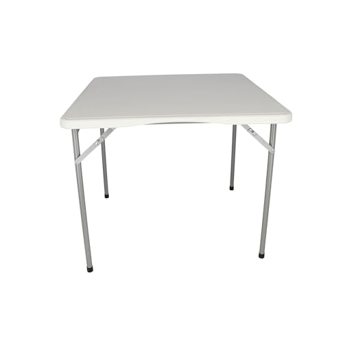 Well Home Mesa Plegable Formato Cuadrado de Polietileno 88x88x74cm