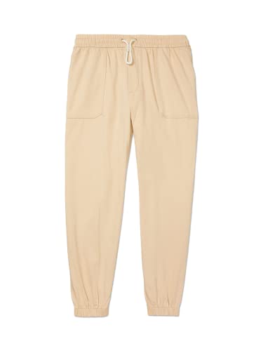 Tommy Hilfiger Pantalón con cordón de algodón y lino para mujer con trabillas para arriba, Beige, X-Large