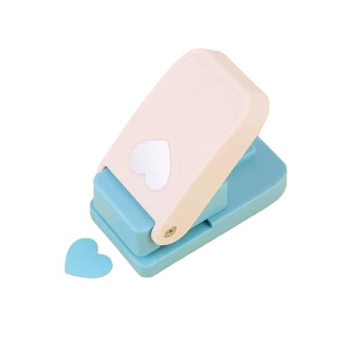 クラフトパンチ 四角【新登場】軽量多機能 - ルーズリーフ/スクエア/ペーパー用穴あけ、幼稚園の工作やdiy、手帳デコレーション、事務用品、単語帳作り、スクラップブッキングに最適 (ハート)