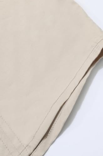 Zyvrenix Men's Long Sleeve Button Down Cotton Shirts with Pockets Apricot S - image 6