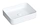 Omnires CORONA500BP, Aufsatzwaschbecken, 50 x 39 cm CORONA, White gloss