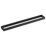 TNOMS Single Towel Bar Towel Holder Bathroom Hardware Accessories,Stainless Steel Wall-Mounted Towel Rack Towel Rail,24 Inches Matte Black