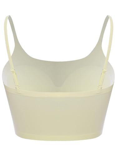 Kids Girls Padded Sports Bra Adjustable Spaghetti Straps Seamless Cotton Camisole for Summer Casual Wear4