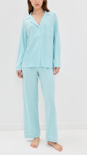 Image of Eberjey Gisele Classic Women's Pajama Set | Long Sleeve Shirt + Long Pants