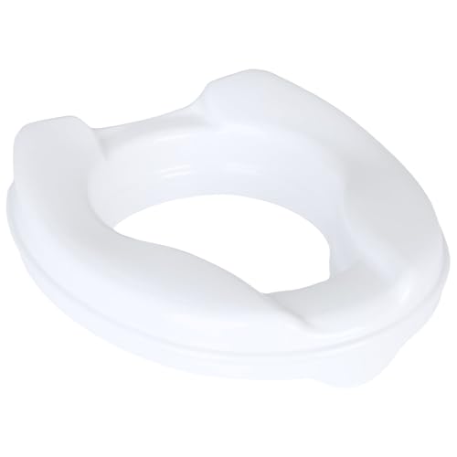Homecraft Raised Toilet Seat 2 Inch (5 cm) – Toilet Riser for Elderly, Disabled and Post Surgery Recovery – Lightweight, Hygienic Bathroom Aid – Fits Standard Toilets – 190 kg Capacity, White