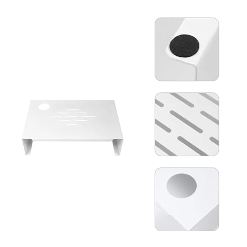 Support ordinateur en acier ergonomique avec base stable de rangement