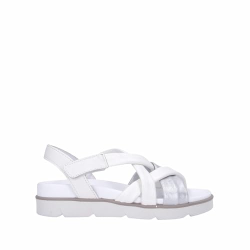 Sandale basse Blanc/argent confortable pour pieds sensibles taille 40