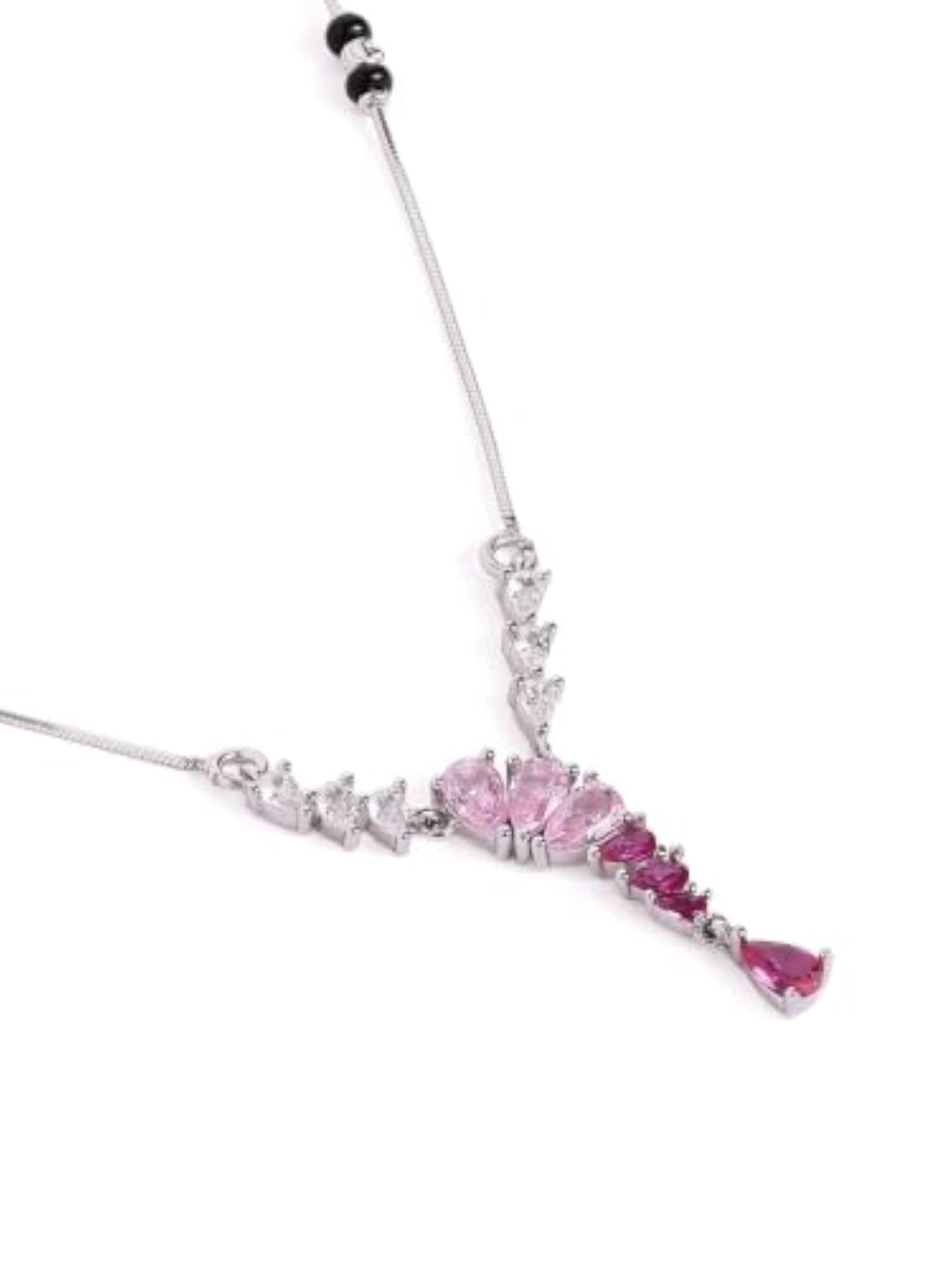 Women's 925 Sterling Silver Blush to Ruby Love Mangalsutra