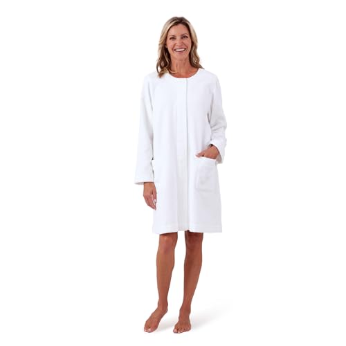Miss Elaine Women's Comfortable Terry Short Robe with Side Pockets