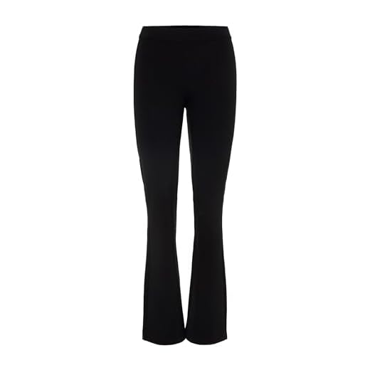 Vero Moda Vmkamma Nw utsvängd jersey-byxa för kvinnor noos byxor, Svart (svart svart), 66/ 30L (Tillverkarens storlek: L)