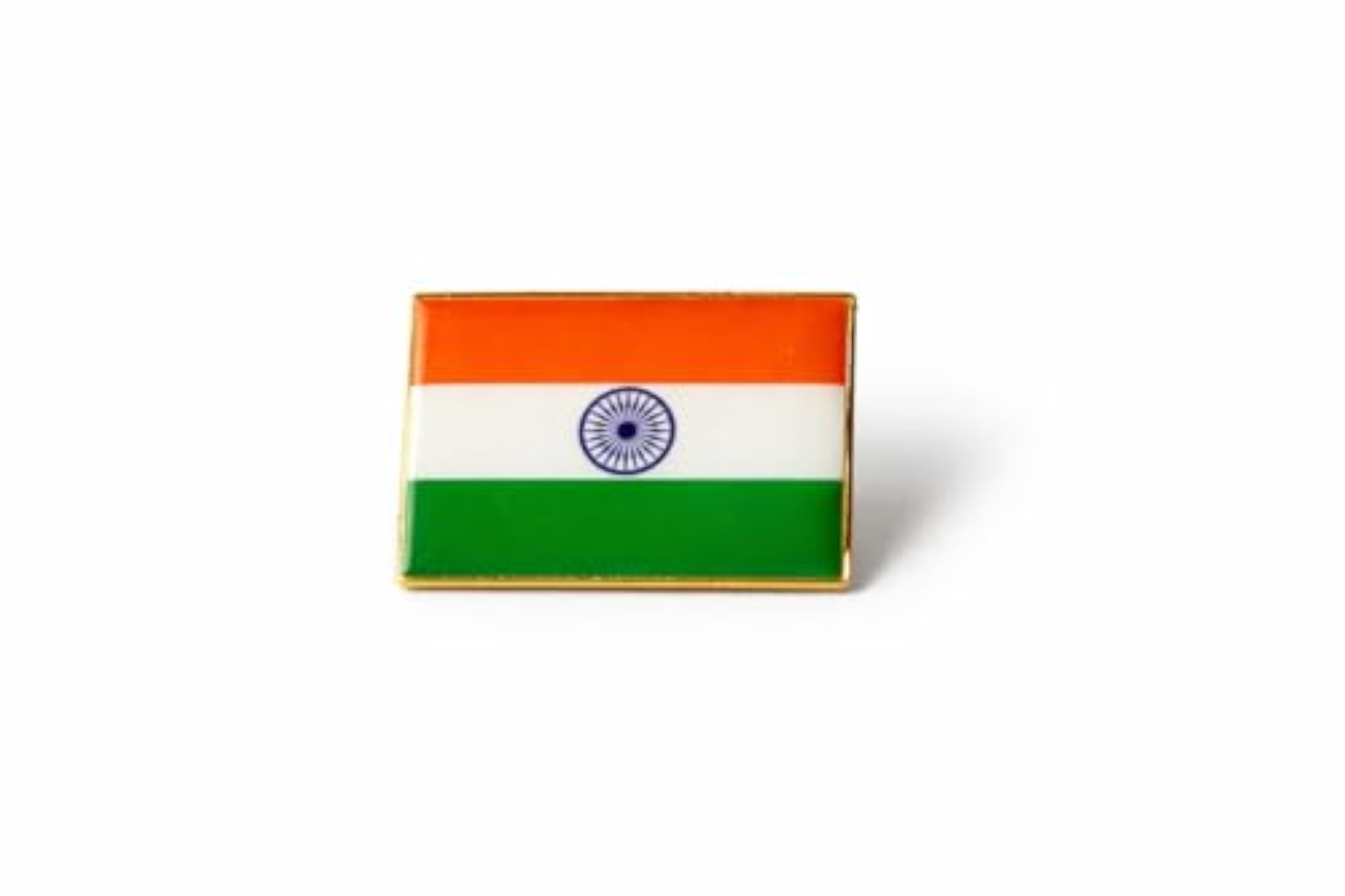 Indian Flag Lapel Pin Badge, Brass Tiranga