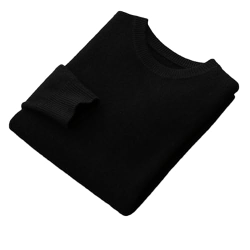 Men's Round Neck Loose Solid Color Thick Base Sweater