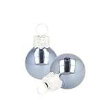 Viana Mini Weihnachtskugeln Blau Glas Ø2cm 44 St. Adventskranz Deko