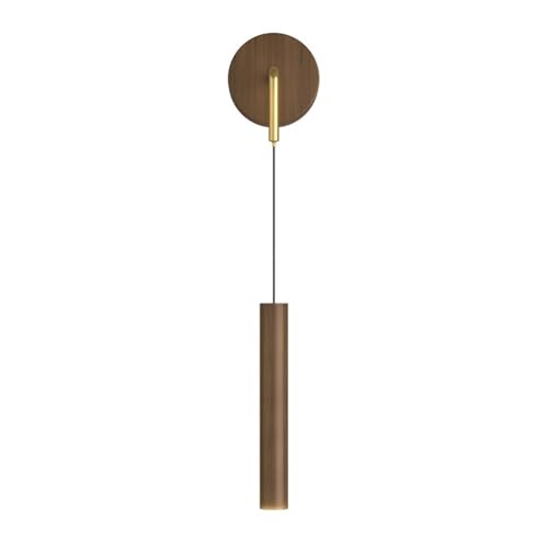 Apliques de Pared Modernos, Luces de Madera con veta de carbón, Aplique nórdico Minimalista LED para Interior, lámpara Lineal de Noche, lámpara de Granja para Dormitorio, Sala de e