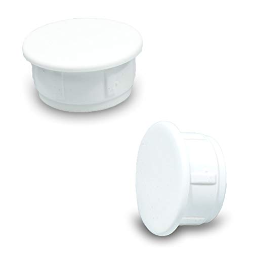 Preisvergleich Produktbild Abdeckstopfen 13x10mm Weiß / 100 Stück / Blindstopfen Kunststoff Verschlusskappe