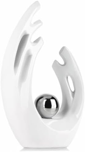 Miniatura 8 de Decoración blanca para el hogar, mesa de café, decoración moderna y estética de habitación, estatua de arte abstracto, pieza central para comedor,