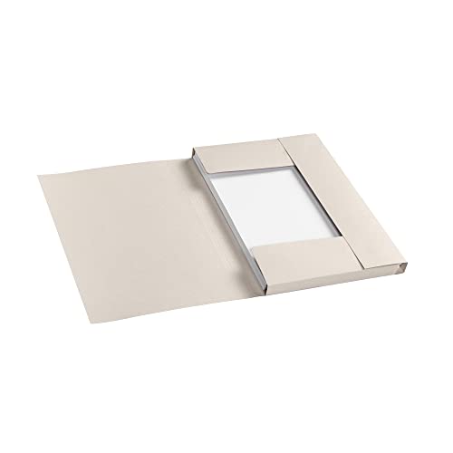 Jalema 3882111 - Pack de 10 Chemises Dossiers écologiques avec 3 rabats A4 | 226 g/m² | Tree Free Secolor | 310 x 230 mm | Beige naturel