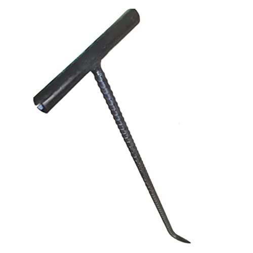 Gancio per Tombino Gancio Di Sollevamento Per Tombini, Attrezzo Di Sollevamento Per Tombini In Ferro Con Maniglia, Attrezzo Di Rimozione Per Coperchi Di Fosse Settiche/fognature A Forma Di T(18mm,Leng