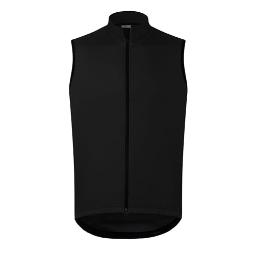 OFF PRND Winter Cycling Vest Men Thermal Fleece Cycling Clothing Bike Gilet Sleeveless Softshell Windproof Bicycle Vest (Black, X-Large)