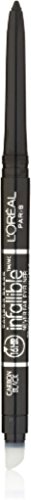 L'Oreal Infallible Never Fail Eyeliner, Carbon Black [591], 0.08 oz (Pack of 3)