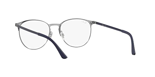 Ray-Ban Unisex RX6375 Round Prescription Eyewear Frames, Matte Gunmetal On Gunmetal/Demo Lens, 51 mm - image 6