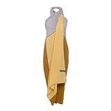 KNIT FACTORY - Fay Pareo - Tuch Schal fr Damen - Multifunktionales Musselintuch - Strandtuch - Hochwertige Qualitt - 100% Baumwolle - Ocker/Citrus
