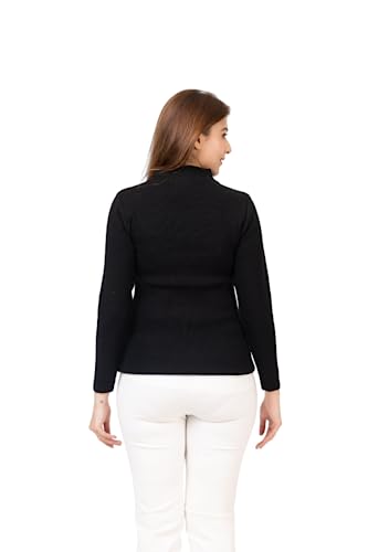 Image of TWENTY ME Winter Wear Casual Solid Acrylic Soft & Warm High Neck Skivvy for Women's
