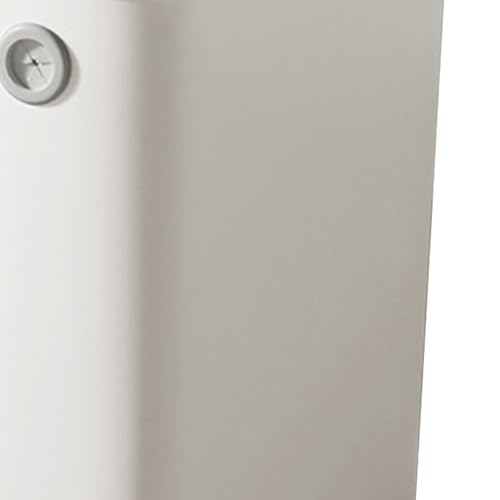 Image of Small Trash Can PP TPR Plastic Wastebasket Slim Open Top Garbage Container Bin for Bathroom Office Bedroom Kitchen (White)
