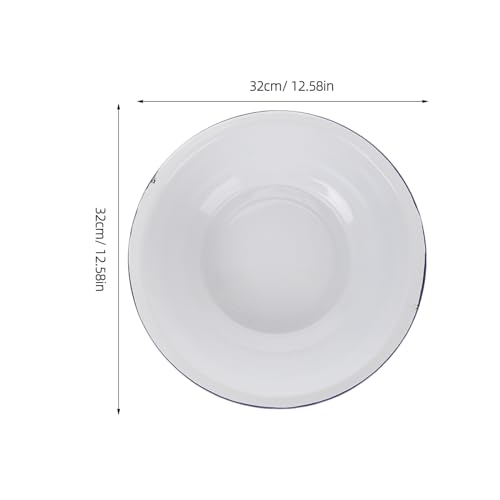 Tazón de esmalte blanco vintage Gadpiparty 32 cm miniatura 2