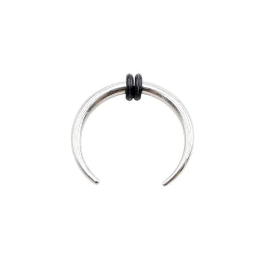 New 2025 Unisex 1Pc 14/16G Gauge Stainless Steel Buffalo Horn Bull Taper Claw Flesh Ear Tunnel Expander Stretcher Nails Studs Nose Rings Jewelry Fashion Trendy Accessories For Women And Men Men