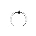 New 2025 Unisex 1Pc 14/16G Gauge Stainless Steel Buffalo Horn Bull Taper Claw Flesh Ear Tunnel Expander Stretcher Nails Studs Nose Rings Jewelry Fashion Trendy Accessories For Women And Men Men