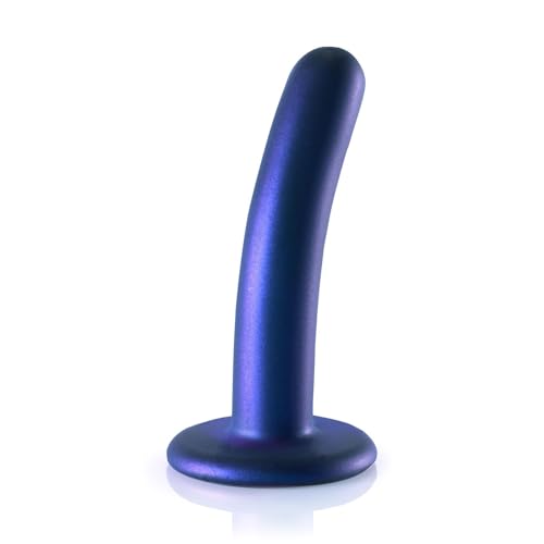 Godemichet classique marque OUCH! Godemichet vaginal avec ventouse Smooth G-Spot Godemichet 5'' / 12 cm Metallic Blue