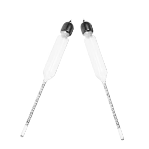 VALICLUD 2 Piezas Medidor de Densidad para Leche y Líquidos Hidrómetro de Vidrio Resistente Preciso y Fácil de Usar Medidor Lactato Confiable para Cocina y Control de Calidad