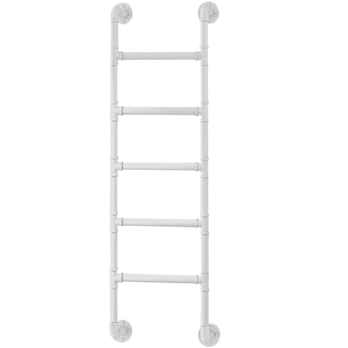 Échelle droite en métal multi-usage avec fixations de montage, idéale pour l'escalade et la cave, fenêtre de cave, 200 cm