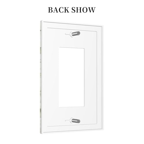 Decorative Outlet Covers Rustic Ink Green Leaves White Florals Flower 1 Gang Rocker Light Switch Cover Plate Single Decora Light Switch Covers Wall Plate Faceplate for Home Decor