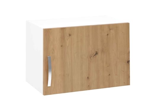 PEGANE Meuble Haut de Cuisine avec 1 Porte Coloris Chêne Albar - Hauteur 40 x Longueur 60 x Profondeur 35 cm