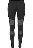 Urban Classics Mädchen Girls Tech Mesh Leggings, Black, 146/152