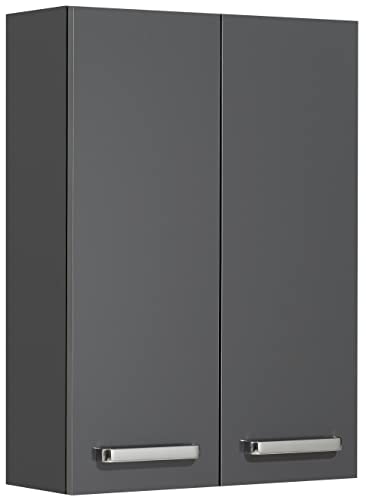 PEBFHSQW Wandschrank 60x50x15cm - Badezimmer Hängeschrank Schwarz
