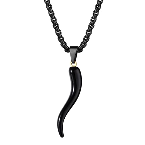 Collier corne italienne en acier inoxydable OIDEA pour homme et femme