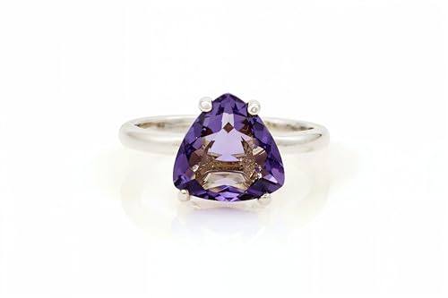 Anneau en or rose 14k améthyste accessoire style quotidien - 5