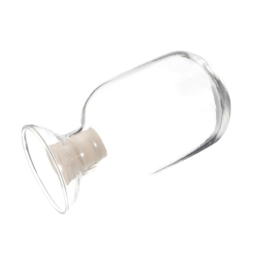 HOLIDYOYO Glass Match Holser Matchstick Container Round Bottle 125ml Display Bottle for Experiment Glass Storage Bottle