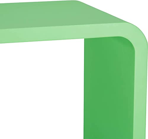 Image of Device Bas With Brown Art Shoppee Bookcase Nightstand Side End Table Bedroom: Night Stand Bed Side Coffee Table Living Room Bedside Small Spaces Magazine Stand With Storage Engineered Wood (Green)