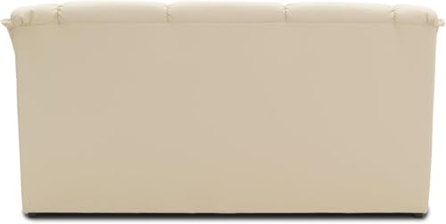 DOMO. collection Collection Berlin Sofa/klassisches 3er Sofa/Zeitlose Garnitur mit weichem Kunstleder/Maße: 178/90/89 cm (B/T/H) / Farbe: beige (weiß), 155113002584