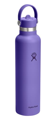 Image of Hydro Flask Water Bottle - Insulated Stainless Steel - Straw Lid, Non Spill, Leakproof in 24 Oz Popstar Pink