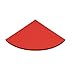 MODULARREDO | ANGOLO Mensola da Muro, Mensola Angolare, Mensola da Parete, Mensola Angolare Per Muro, 35x35x1.8 cm, Rosso - Made in Italy immagine