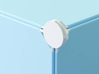 Image of Sunderlook Plastic Wardrobe for Kids Clothes - Collapsible Wardrobe, Easy to Use Anti-Skid & Non-Slip Effective Professional Foldable Plastic Cupboard for Kids, Home (Blue-KTG2, 12 Door)